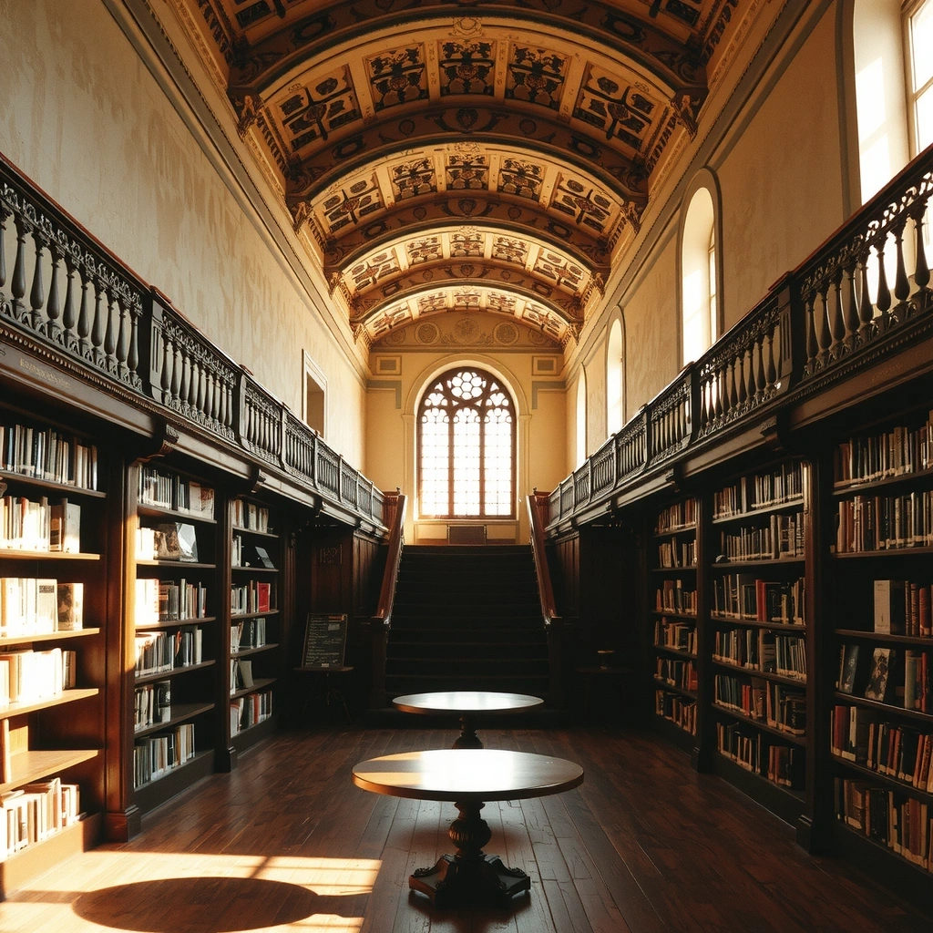 Bibliotheksbereich des Stifts Harmonie